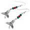 Sterling Silver Christmas Holly Charm Earrings Red Green Crystal product 3